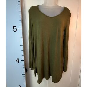 Made By Johnny Dark Green Pullover Knit Sweater Bell Sleeves‎ Womens Large